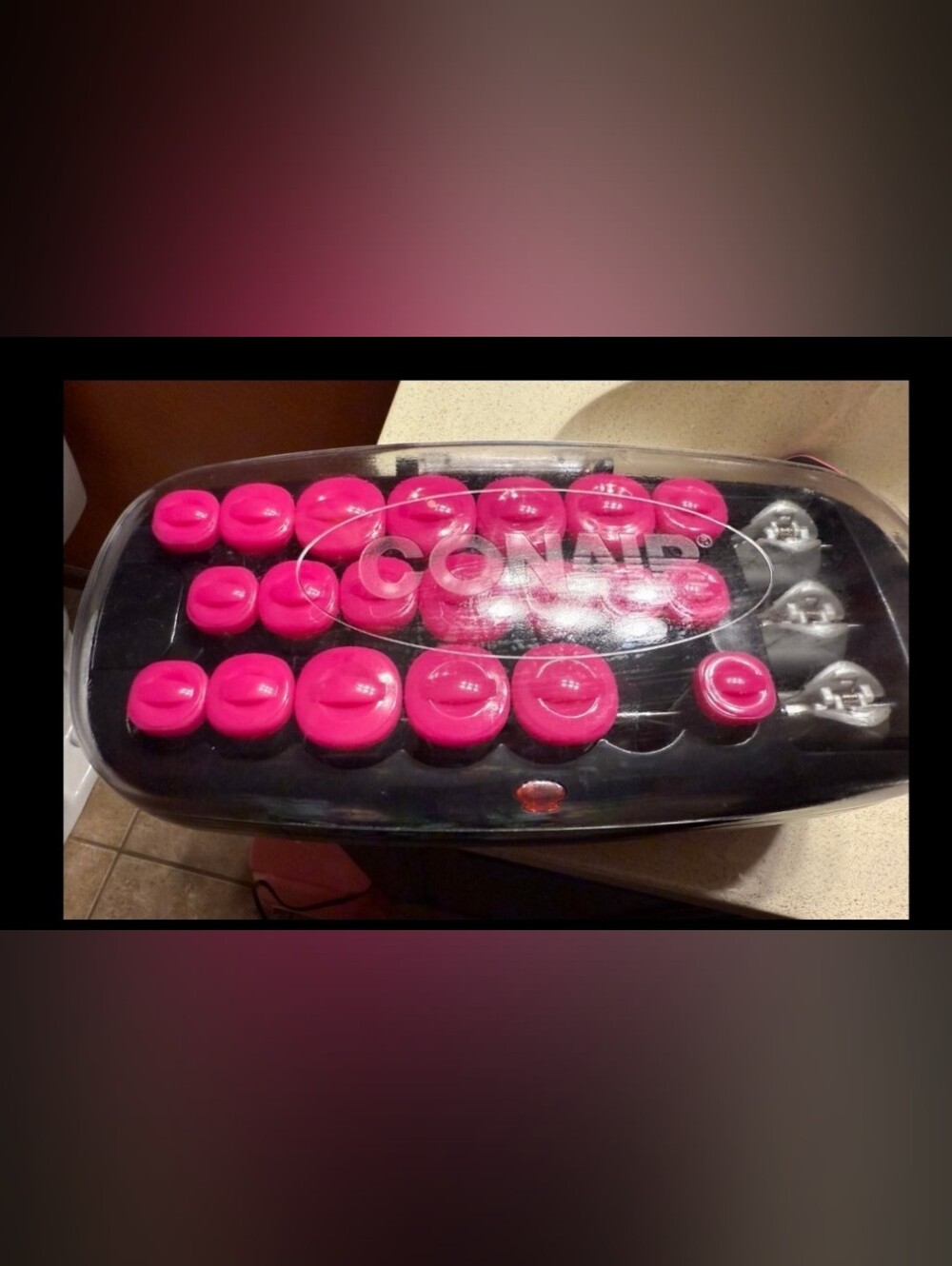 CONAIR Hot Rollers 20 Hair Curlers CHV26HCXR Styling with 2 Clips Works Great